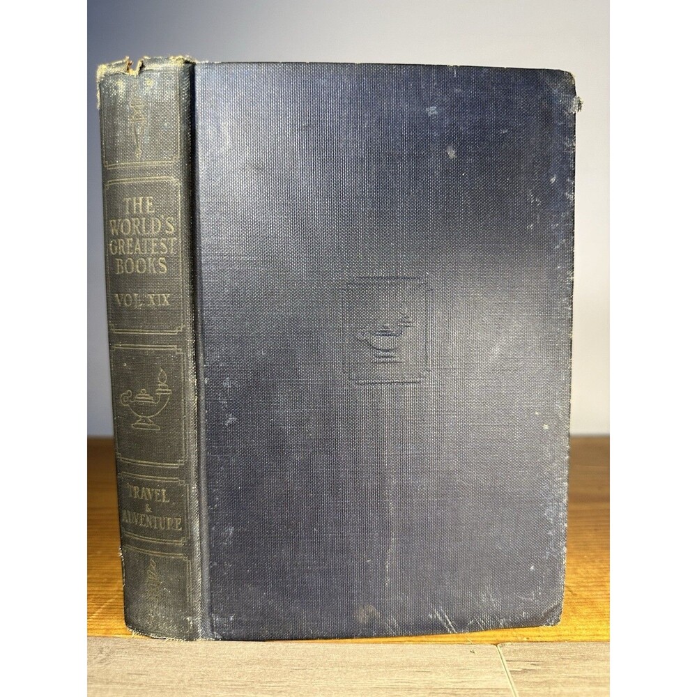 Antique 1910 The World’s Greatest Books Travel and Adventure Vol XIX
